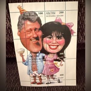Stamp collection Bill Clinton & Monica